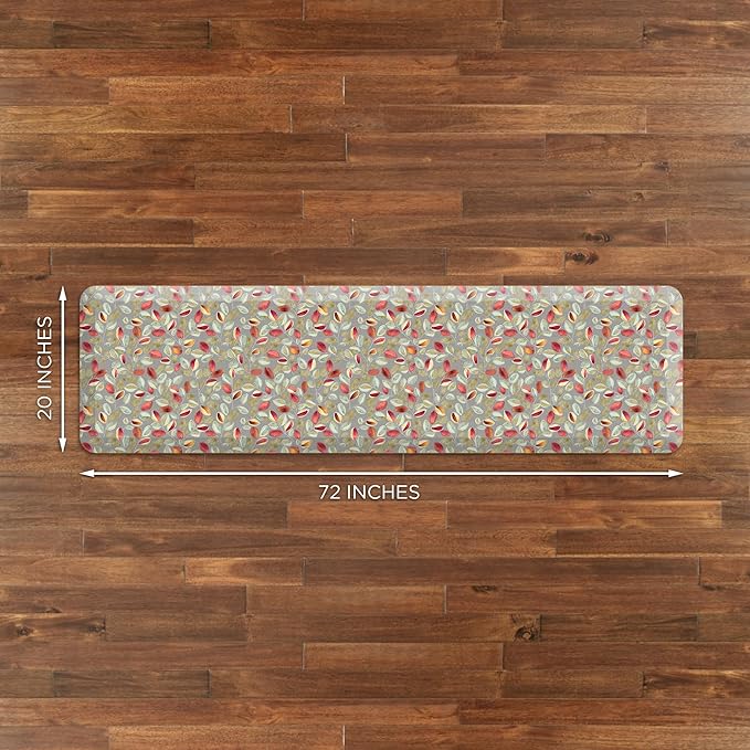 GelPro Anti-Fatigue Designer Comfort Kitchen Floor Mat Orchard Sultry Grey 20x72-DeskLoop Office