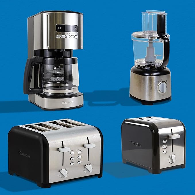 Kenmore Drip Coffee Maker - 12 Cup Programmable Cafe Machine With Glass Pot, Regular & Bold Brew, Auto Shut Off Large Water Reservoir, Reusable Filter, Kitchen Appliances For Cafeteria Barista, Black-DeskLoop Office
