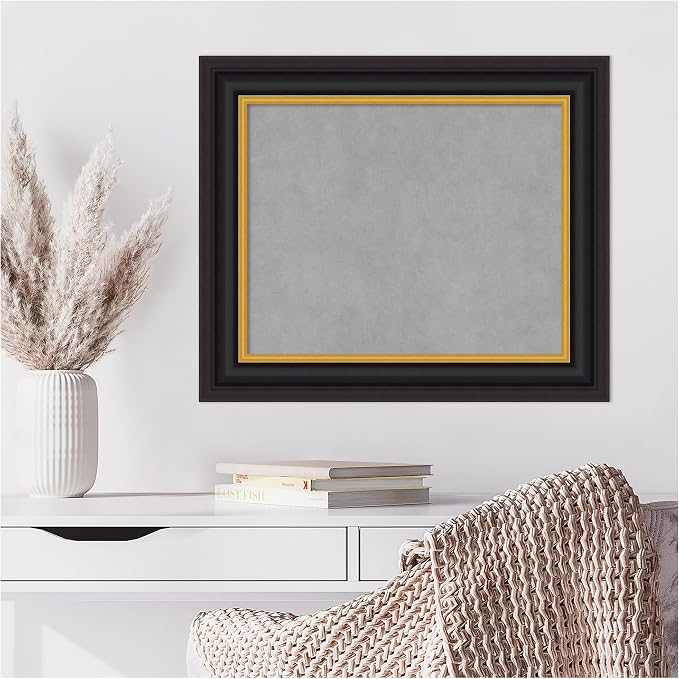 Amanti Art Black Framed Magnetic Board 22x26 Small Vision Board - Image 6