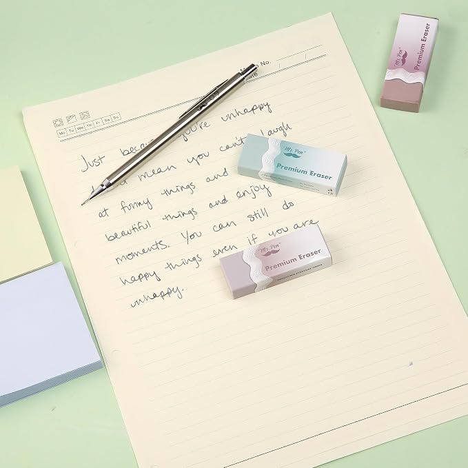 Mr. Pen- Erasers, 10 Pack, Wavy Sleeve Pencil Eraser, Morandi Colors | Erasers - Image 8