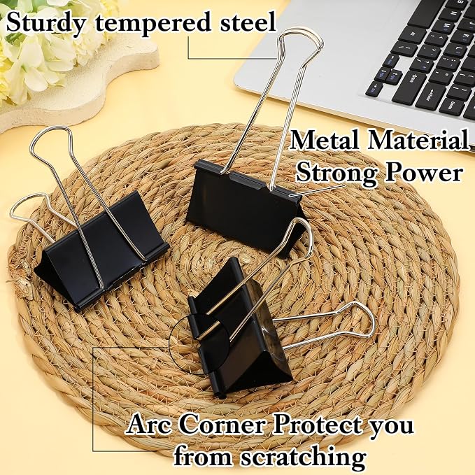 24 Pack 3 Inch Binder Clips Extra Large- Heavy Duty Large Binder Clips Jumbo - Image 5