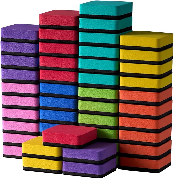 Favide 48 Pack Magnetic Whiteboard Dry Eraser Chalkboard Cleansers by favide