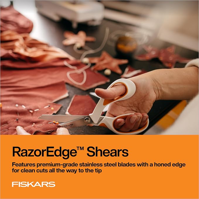 Fiskars RazorEdge Fabric Scissors, Heavy Duty Fabric Shears, Ultra-Sharp - Image 4