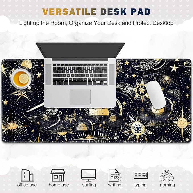 Gaming Mouse Pad, Large Desk Mat, Cute Desk Pad Protector, 4in1 XXL Mousepad + - Image 8