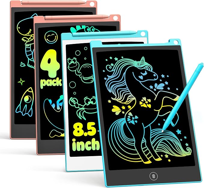 TECJOE LCD Writing Tablet, 8.5 Inch Colorful Drawing Board, Kids Travel Games by TECJOE