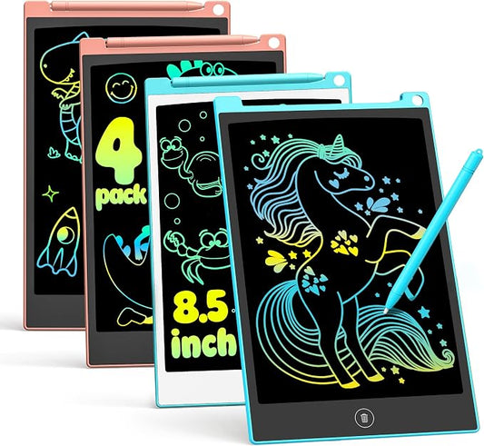 TECJOE LCD Writing Tablet, 8.5 Inch Colorful Drawing Board, Kids Travel Games by TECJOE
