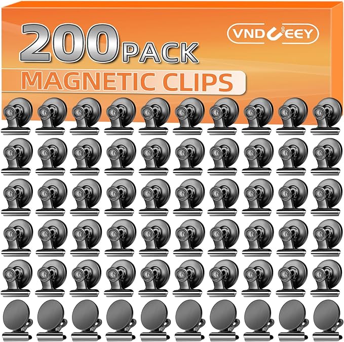 VNDUEEY 200 Pack Fridge Magnets Refrigerator Magnets, Strong Magnetic Clips by VNDUEEY