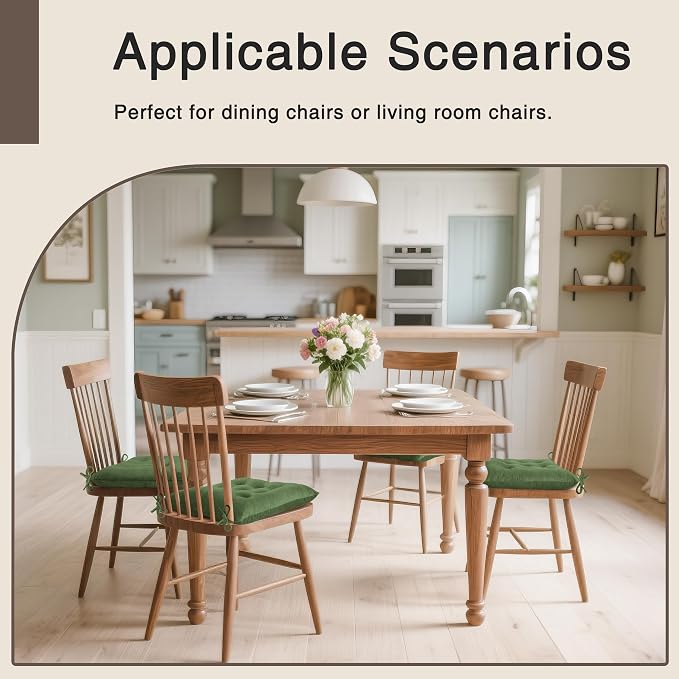 OVOV 4 Pack Chair Cushions for Dining Chairs Soft Seat Cushions for Kitchen - Image 5