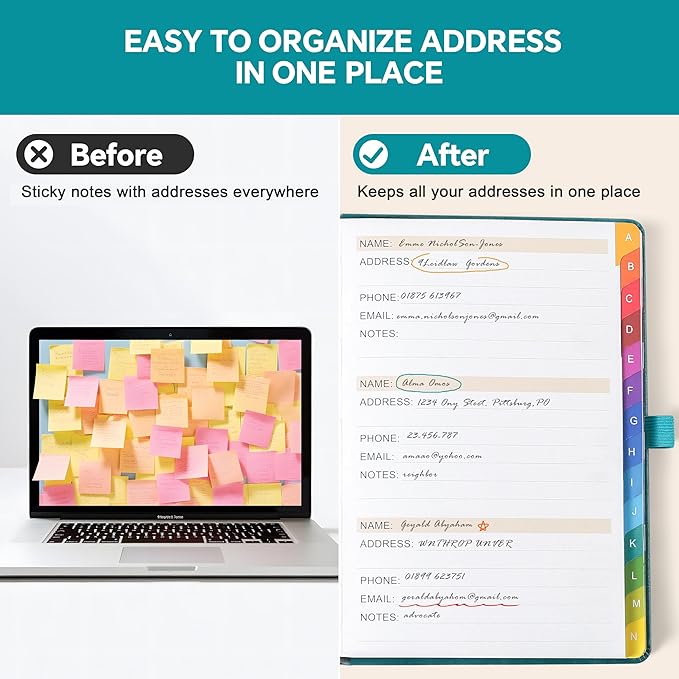 Address Book with Colorful Alphabetical Tabs - Image 5
