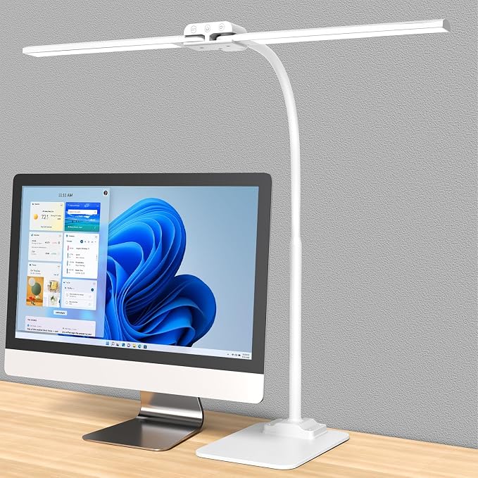 KableRika Desk Lamp Double Light: Bright Led Desk Lights by KableRika