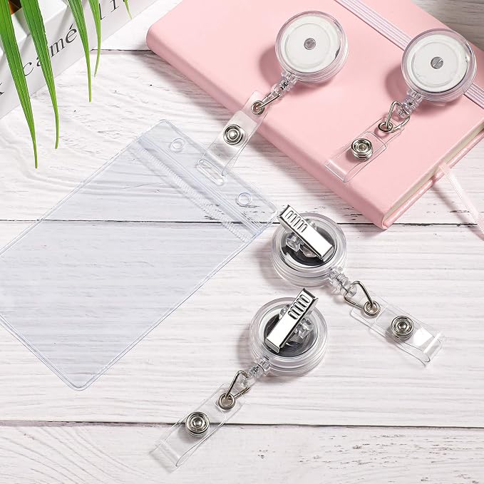Zonon 50 Pcs Retractable Badge Holder Reels - Image 5