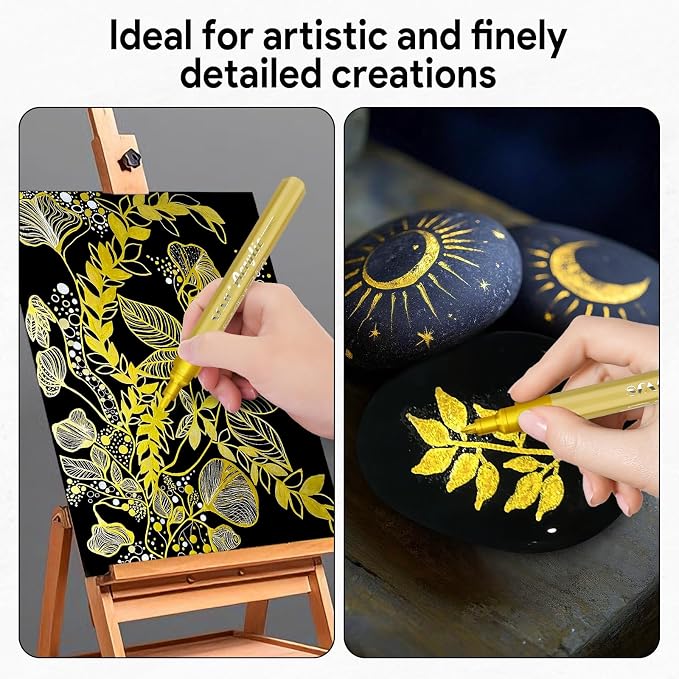 SFAIH Acrylic Gold Paint Pens - Image 4