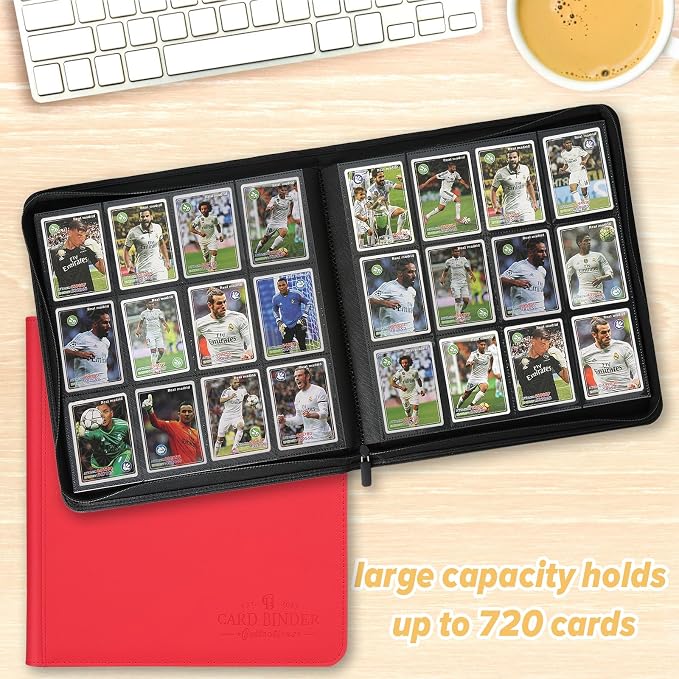 12-Pocket Business Card Binder holds 720 Cards, Premium Diamond Texture PU - Image 4