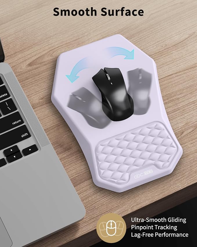 Ergonomic Mouse Pad and Keyboard Wrist Rest Support Set, Massage Design Mousepad - Image 6