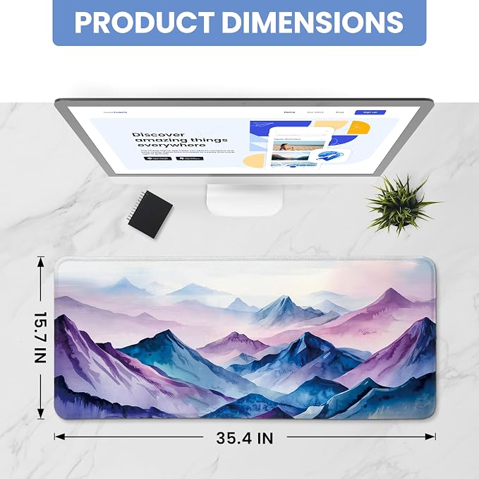 Large Mouse Pad for Desktop, Cute Desk Mat Pad Protector for Work & Gaming - Image 2