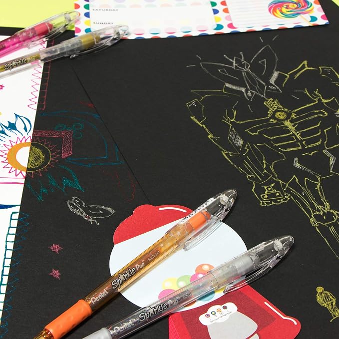 Pentel Sparkle Pop Iridescent Gel Pens, Bold Lines - Image 6