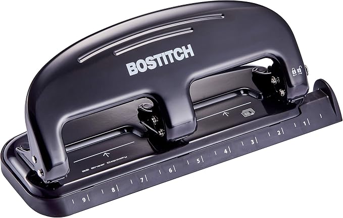 Bostitch Office EZ Squeeze 20 Sheet Standard 3 Hole Punch, Metal Construction by BostitchOfficeProducts