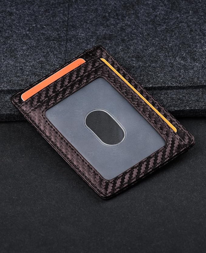 Buffway Slim Minimalist Front Pocket RFID Blocking Leather Wallets - Image 3