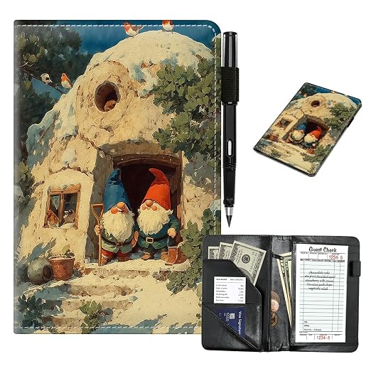 Garden Gnome Cute Server Book for Waitress & Waiter 8"x5" by Unknown