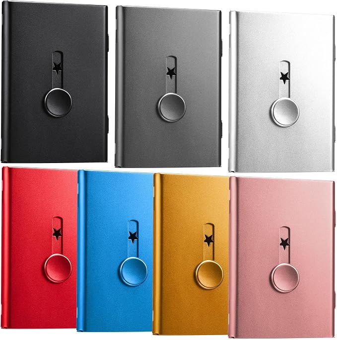Tatuo 7 Pcs Multicolor Thumb Drive Business Card Holder Stainless Steel by Tatuo