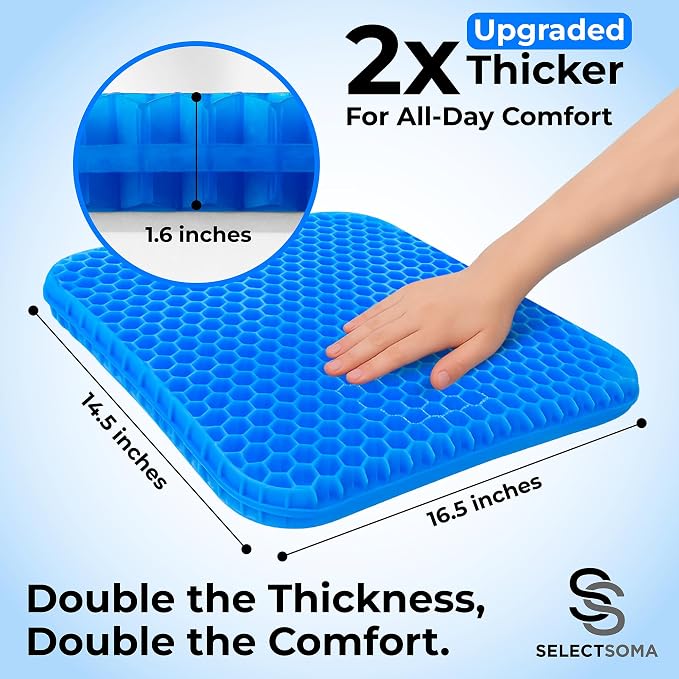 SelectSoma Double-Thick Gel Seat Cushion - Image 3