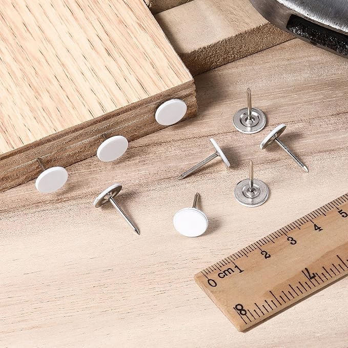 100pcs Metal Thumb Tacks, Heavy Duty Flat Head Push Pins, Upholstery Tacks - Image 6