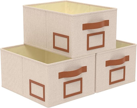 OUTBROS Foldable Storage Box for Shelves, 15.7 x 11.8 x 7.9 inch Fabric Baskets by OUTBROS