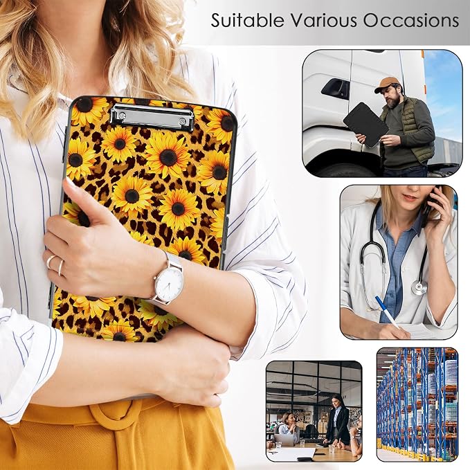 Clipboard with Storage, Office Supplies Nursing Clipboards Folder with Pen - Image 4