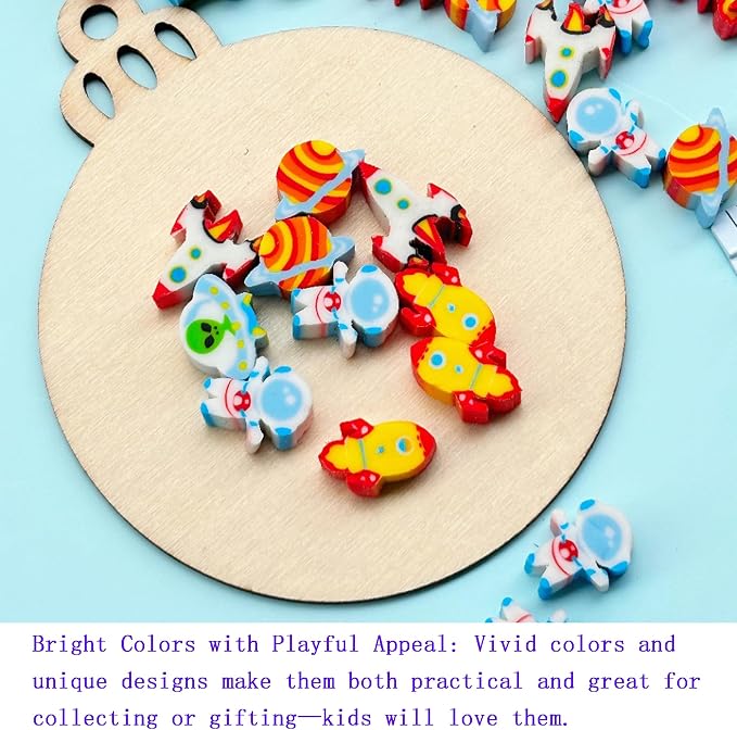 400PCS Mini Space Cute Erasers for Kids Bulk, Fun Erasers for Classroom Back to - Image 5