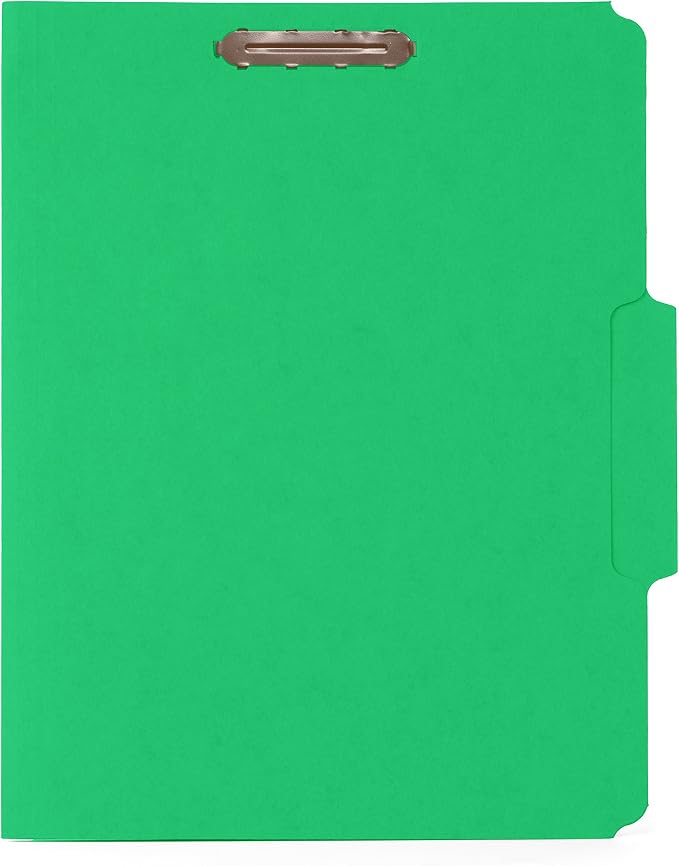 Blue Summit 50 Green Fastener File Folders - Image 2