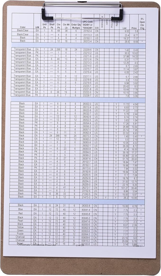Officemate Recycled Legal Size Wood Clipboard, Low Profile Clip - Image 3