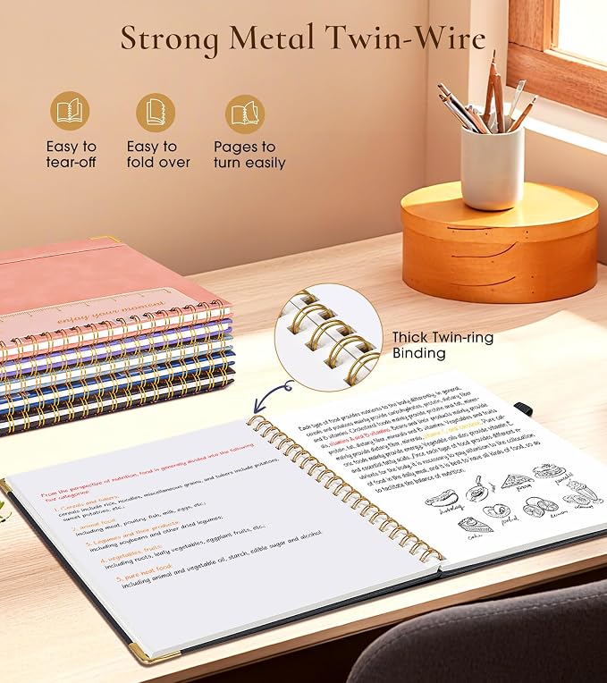 Blank Spiral Notebook Journal 8.5” x 11”, A4 Large Hardcover Sketch Book - Image 6