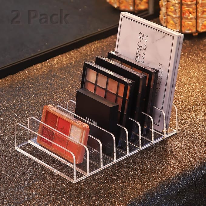 8 Slot Eyeshadow Makeup Palette Organizer, Acrylic Desk Organizer - Image 4
