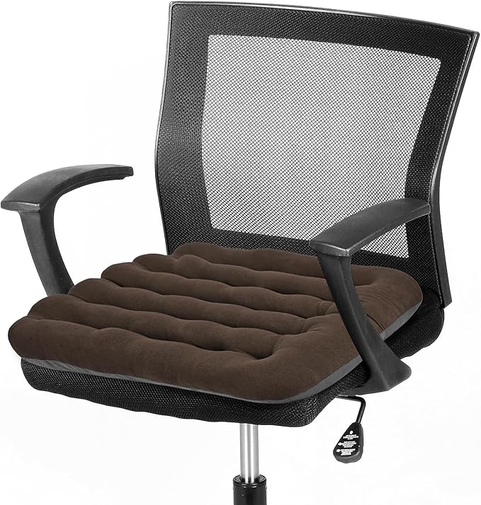 BUYUE Good Support Office Chair Cushion Padded, Soft Velvet Comfortable by BUYUE