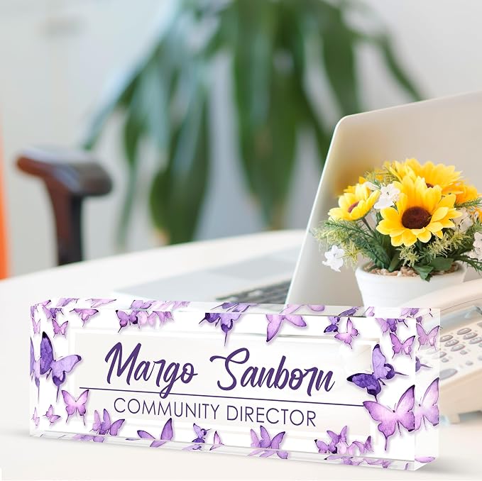 Custom Desk Name Plate Personalized, Acrylic Name Plates - Image 2