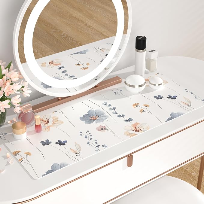 QIYI Large Mouse Pad, Floral Desk Mat - Image 6