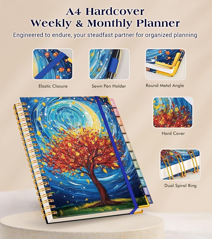 Academic Planner 2026-2027, Hardcover Weekly and Monthly Calendar Planner from - Image 4