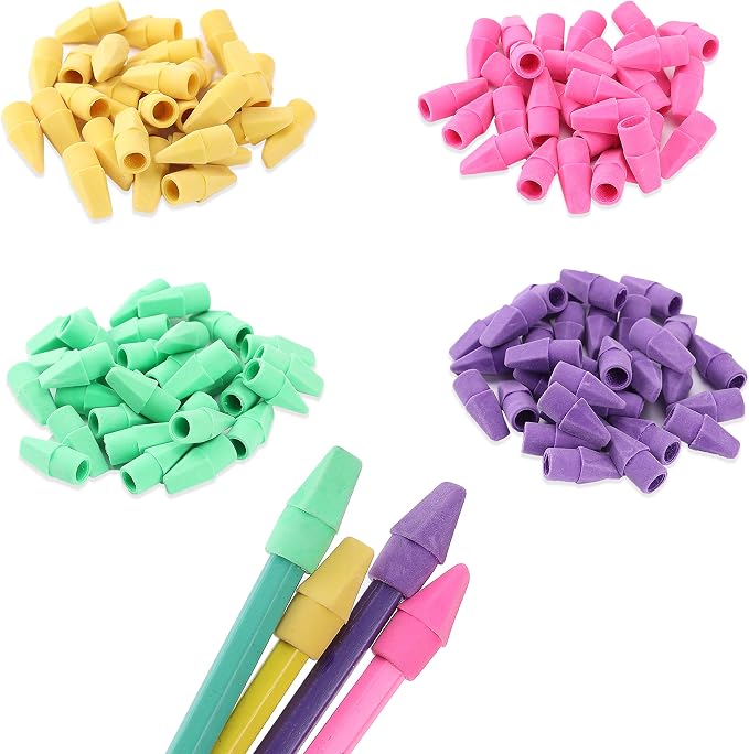 Mr. Pen- Pencil Top Erasers, 120 Pack, Latex-Free, No-Smudge | Cap Pencil - Image 7