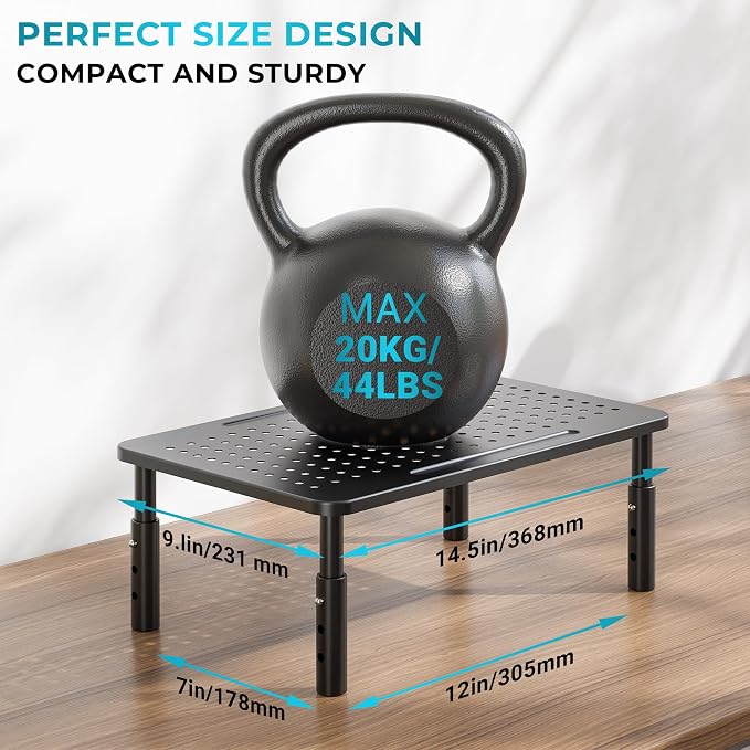 BONTEC Monitor Stand for Desk 2 Pack, 3-Level Height Adjustable Metal Monitor - Image 2