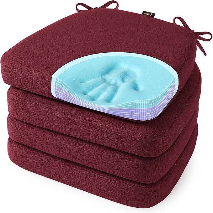 SUNROX Cooling Gel Memory Foam Chair Cushions, 2.6" Thick U-Shaped Dual-Layer by SUNROX