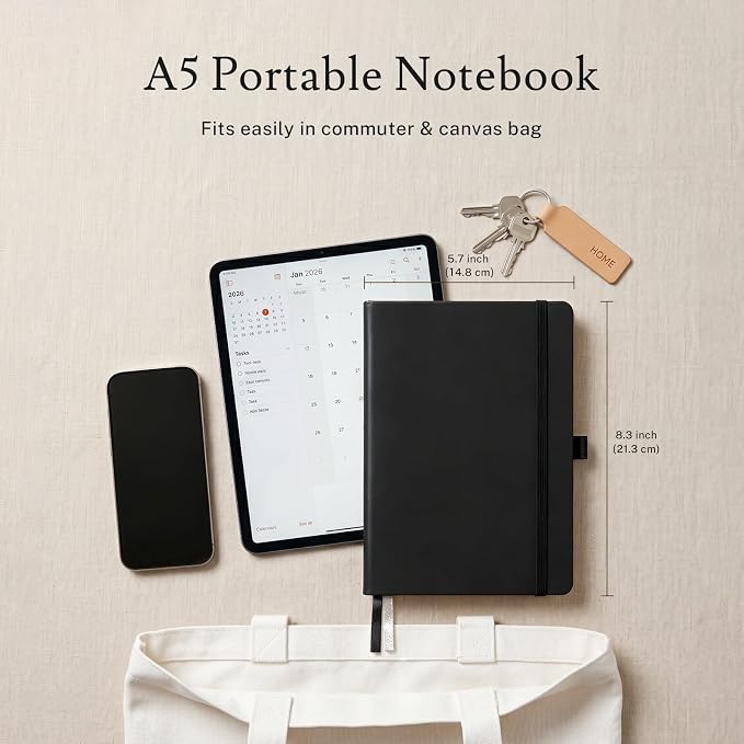 PAGELYST Blank Journal Notebook, 200 Pages, 4 Pack Leather Hardcover Notebook - Image 4