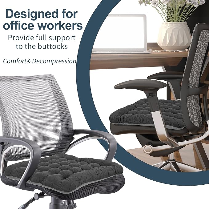BUYUE Good Support Office Chair Cushion, Luxury Jacquard - Image 2