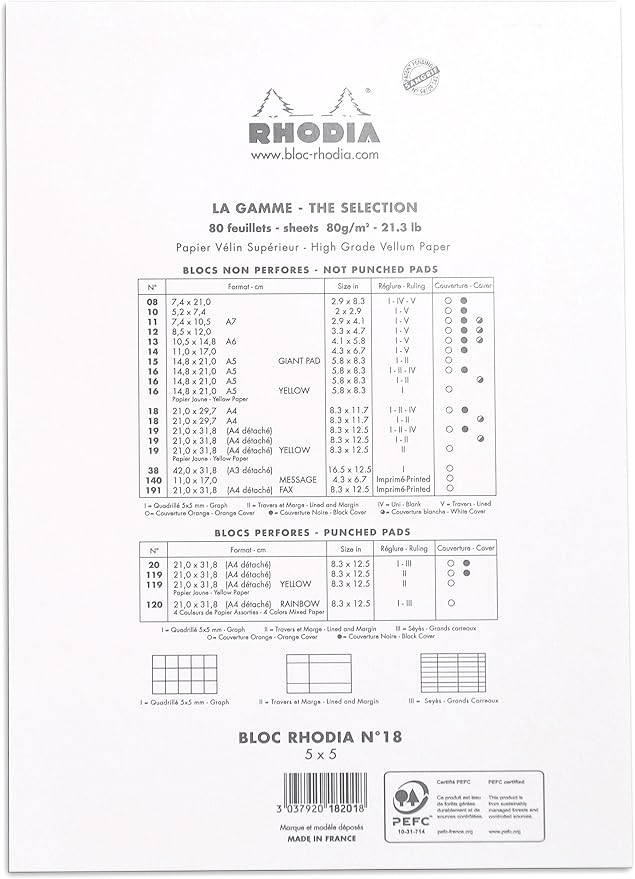 Rhodia Ice Pad Staplebound 8.25X11.75 Grid - Image 3
