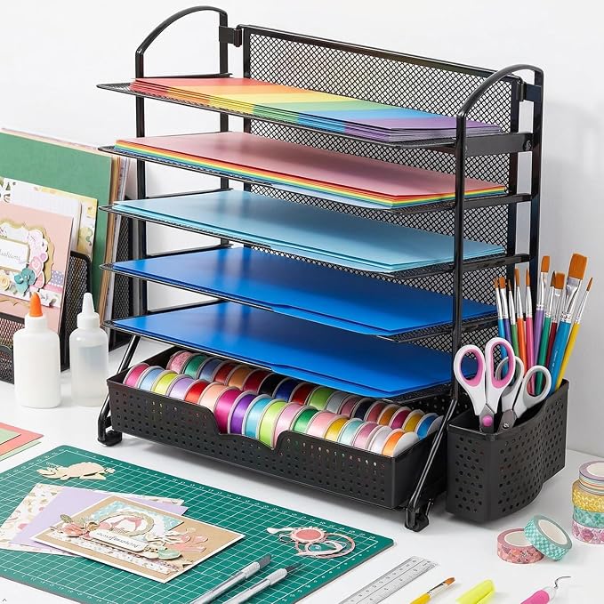 Simple Houseware 6-Tier Desk Document File Tray Organizer - Image 11