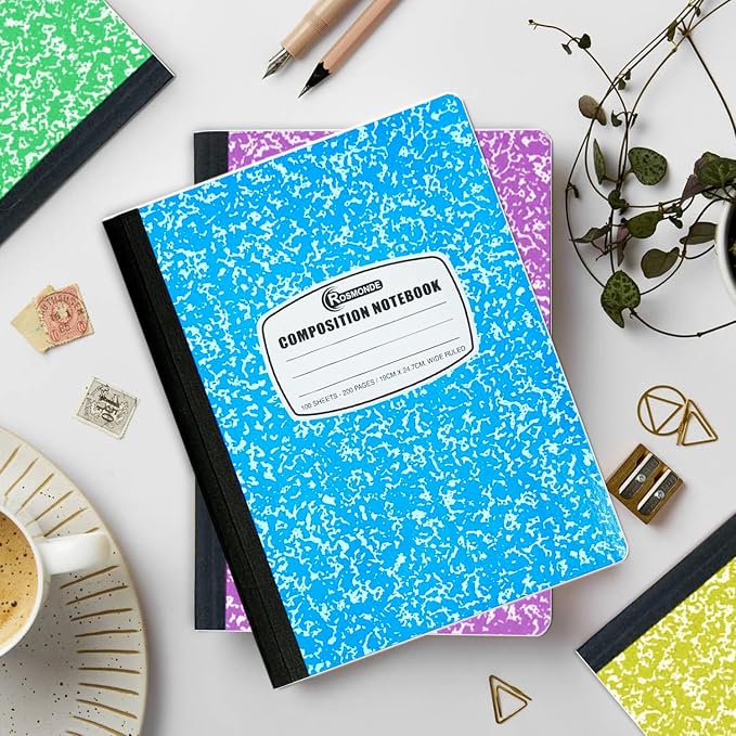 Rosmonde 50 Pack Bulk Composition Notebook Wide Ruled, 200 Pages, 9-3/4 x 7-1/2" - Image 9