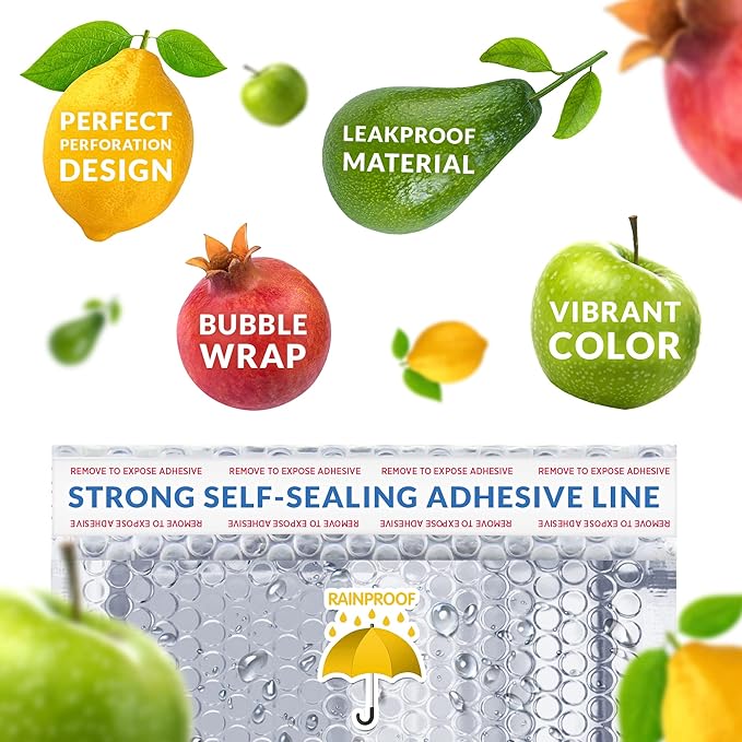 Amiff Silver Thermal Bubble Mailer, 11 x 15 Inches. 50 Pack Metallic Bubble - Image 4