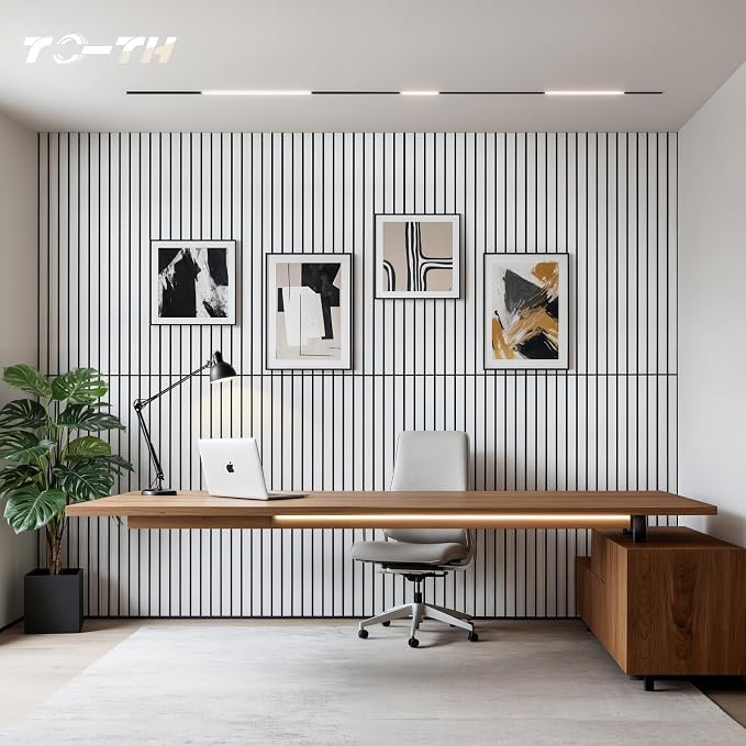 TO-TH Wood-Look Acoustic Panel, 4 Pack 47.2” x 23.6” Soundproof Wall Panels - Image 6
