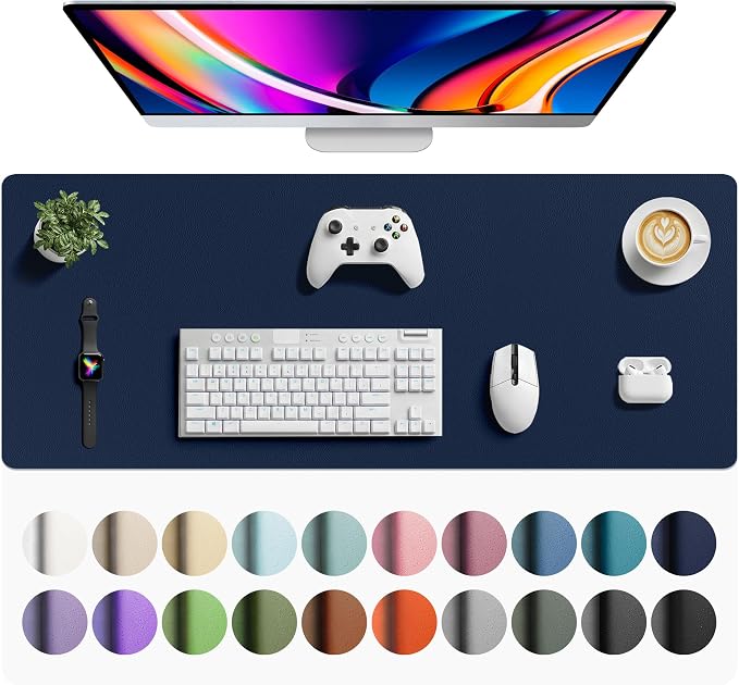 Aothia Faux Leather Desk Mat by AothiaSimpleNaturalUnique