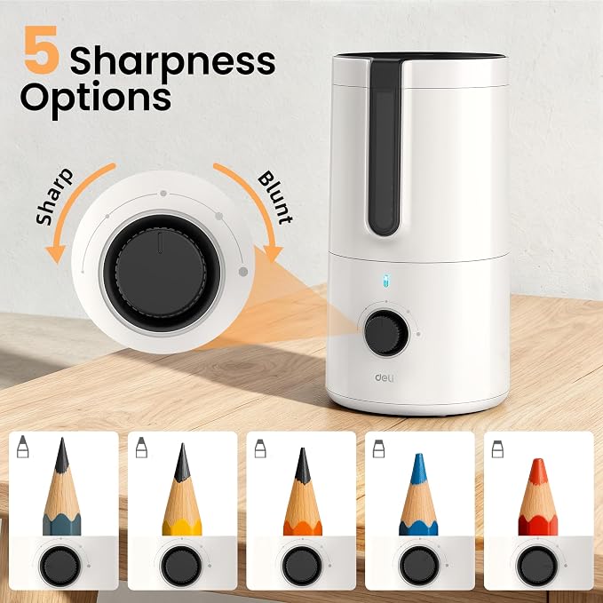 deli Electric Pencil Sharpener, Fully Automatic Pencil Sharpener - Image 4