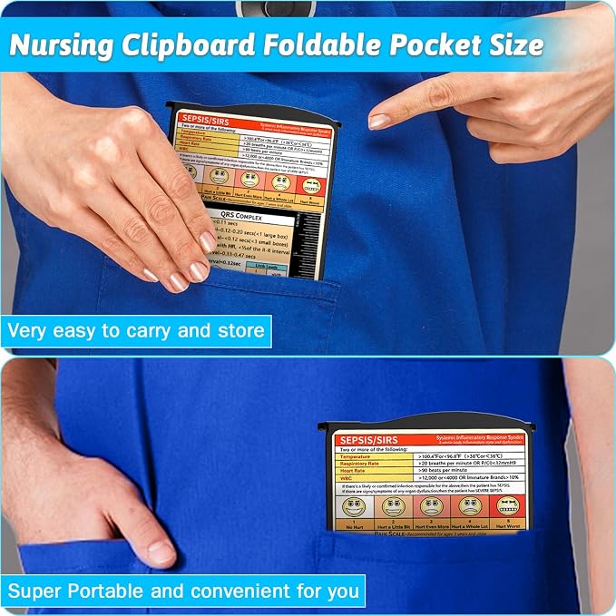 Nursing Clipboard Foldable Clipboard Medical: Edition Cheat Sheets Aluminum 3 - Image 2